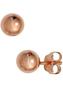 Paar Ohrstecker Jobo Ohrringe Gr. Silber 925 (Sterlingsilber), rosegold (roségoldfarben) Damen 925 Silber roségold vergoldet