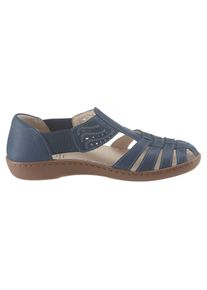 CLASSIC Damen Slipper, Gr. 40, blau, Glattleder, klassisch, Schuhe
