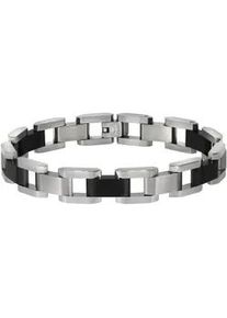 Edelstahlarmband Firetti "Schmuck Geschenk, Schwarze Elemente" Armbänder Gr. Edelstahl, schwarz (edelstahlfarben, schwarz) Herren