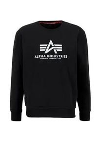 Sweater Alpha Industries "Alpha Industries Men - Sweatshirts Basic Carbon" Gr. M, schwarz (schwarz, silber) Herren Sweatshirts