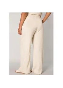 Leinenhose Base Level Curvy "Yula" Gr. 44, N-Gr, beige (light beige) Damen Hosen