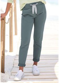 ELBSAND Sweathose blau Gr. XL (42) für Damen. Mit Logodruck. Figurumspielend. Nachhaltig.