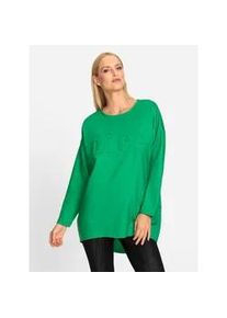 Longshirt Heine "Longshirt" Gr. 44, grün (grasgrün) Damen Shirts