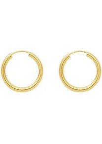 Paar Ohrhänger ADELIA ́S "1 585 Gold Ohrringe / Creolen Ø 20 mm" Gr. Damen, Gelbgold 585, goldfarben (gold) Damen 585 Gold Goldschmuck für