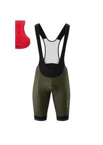 Fahrradhose Gonso "SITIVO BIB 0" Gr. 4XL, Normalgrößen, grün (rot) Herren Hosen Radhose, innovatives Sitzpolster, Träger-Radlerhose, Tight Fit