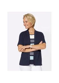 2-in-1-Shirt Casual Looks "Shirt" Gr. 44, blau (marine) Damen Shirts