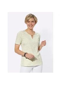 Kurzarmshirt Casual Looks "Ringelshirt" Gr. 50, gelb (zitrone-geringelt) Damen Shirts