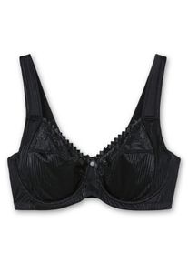Große Größen Minimizer-BH mit floraler Spitze und tonigen Streifen Gr. 110C schwarz geblümt von sheego für Damen