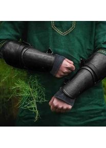 91420583mac2rfpp2q 1 Paar Vintage Samurai Lederrüstung Armschiene Mittelalterliche Rüstung Handschuhe Für Männer Cosplay Requisiten Einstellbare Jagd Hand Handgelenk Sch