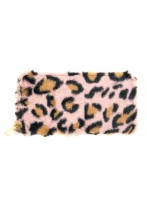 Etya Neue Farbverlauf Leopard Print Plüsch Pu Brieftasche Geld Clip Frauen Mode Geldbörse Id Karte Kreditkarte Organizer Zipper Tasche