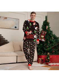Luckyapril Passende Weihnachtspyjamas Für Die Familie, Pyjama-Set, Weihnachtsmann, Erwachsene, Herren, Nachtwäsche