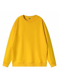 Phoca Largha Einfarbiges Sweatshirt Für Herren Und Damen, Langärmelig, Leichtes Frottee-Sweatshirt, Lässiges Workout-Pullover-Shirt, Oberteil Für Damen Und Herren