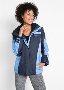 bonprix wasserdichte 3 in 1 Funktionsjacke, blau, Gr.52, Praktische Wetterjacke 3in1 mit verschlie&szlig;baren Taschen und figurbetonende N&auml;hten