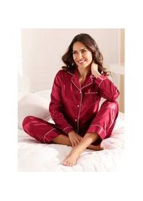 wäschepur Schlafanzug WÄSCHEPUR Gr. 48/50, rot (kirsche) Damen Homewear-Sets