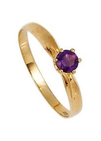 Goldring Jobo Fingerringe Gr. 60, Gelbgold 585, gelb (gelbgold 585) Damen 585 Gold mit Amethyst