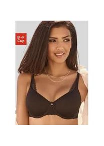 Minimizer-BH Lascana Gr. 95, Cup E, schwarz Damen BHs mit Spacer-Schalen und Bügel, Basic Dessous