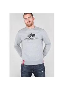 Sweatshirt Alpha Industries "Basic Sweater" Gr. XXL, grau (grau heather) Herren Sweatshirts