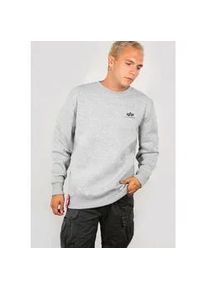 Sweatshirt Alpha Industries "Basic Sweater small Logo" Gr. XL, grau (grau heather) Herren Sweatshirts