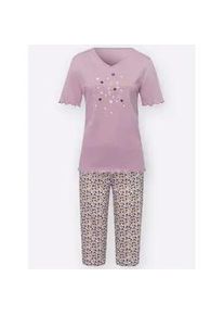 Schlafanzug Gr. 40/42, lila (mauve, bedruckt) Damen Homewear-Sets