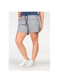 Sweatshorts Kangaroos Gr. 50, N-Gr, grau (hellgrau, meliert) Damen Hosen Shorts Strandshorts mit kontrastfarbener Kordel und kleinem Label-Print