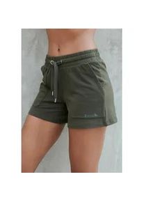 Relaxshorts BENCH. LOUNGEWEAR Gr. 36/38, N-Gr, grün (dunkelgrün) Damen Hosen mit aufgesetzten Taschen, Loungeanzug