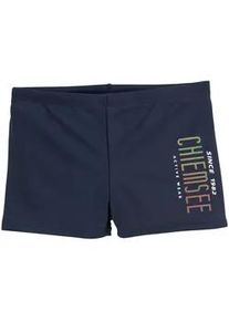 Boxer-Badehose Chiemsee Gr. 146/152, N-Gr, blau (marine) Kinder Badehosen mit Logodruck