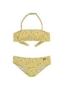 Bandeau-Bikini Buffalo "Candy Kids" Gr. 122/128, N-Gr, gelb (gelb-bedruckt) Kinder Bikini-Sets mit Streusel-Druck