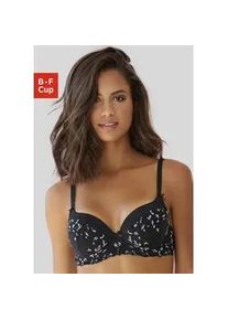 Schalen-BH Nuance Gr. 70, Cup B, schwarz Damen BHs mit floraler Stickerei am Cup, Dessous