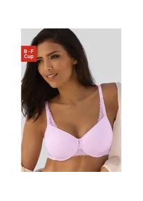 Minimizer-BH Lascana Gr. 70, Cup D, lila (light lavender) Damen BHs mit Spacer-Schalen und Bügel, Basic Dessous