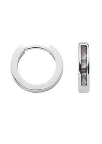 Paar Ohrhänger ADELIA ́S "925 Silber Ohrringe Creolen Ø 15 mm" Gr. Damen, Silber 925 (Sterlingsilber), bunt Damen mit Zirkonia Silberschmuck für