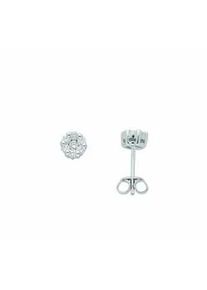 Paar Ohrhänger ADELIA ́S "1 925 Silber Ohrringe / Ohrstecker mit Zirkonia Ø 5,5 mm" Gr. Damen, Silber 925 (Sterlingsilber), silberfarben (silber) Damen mit Zirkonia Silberschmuck für