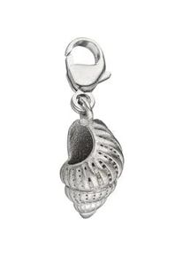 Charm-Einhänger Jobo "Muschel" Charms silberfarben (silber 925) Damen 925 Silber