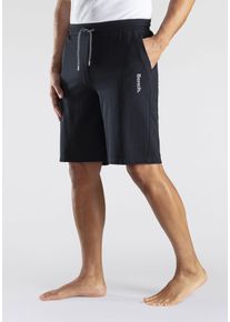 Sweatshorts BENCH. LOUNGEWEAR Gr. 60/62 (XXL), N-Gr, schwarz Herren Hosen Shorts mit seitlichen Taschen