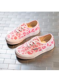 Shujing Shoes Bag Mädchen Canvas Schuhe Leopard Print Rosa Sommer Neue Kinder Pedal Schuhe Net Red Tide Kinderschuhe