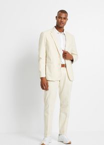 bonprix Anzug aus luftigem Leinen-Mix in Regular Fit (2-tlg.Set), beige, Gr.66, Modischer 2teiliger Leinenanzug bestehend aus Sakko und Hose, aus Leinen