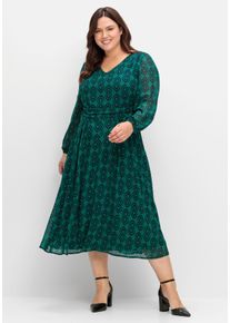 sheego by Joe Browns Große Größen Midikleid mit Grafikdruck, aus Georgette Gr. 48 grün bedruckt von sheego für Damen