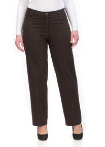 KjBRAND Große Größen Gerade Stretch-Jeans, bei sehr kräftigen Beinen Gr. 25 braun für Damen