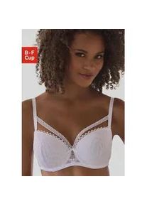 Schalen-BH Lascana Gr. 90, Cup B, weiß Damen BHs mit modischer Zick-Zack-Spitze im Balconnet-Schnitt, Dessous