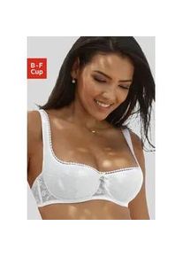 Schalen-BH Lascana Gr. 70, Cup C, weiß Damen BHs mit Bügel und hübschem Karré-Ausschnitt, Dirndl-BH, sexy Dessous