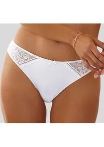 Tanga Lascana "Luciana" Gr. 32/34, beige (creme) Damen Unterhosen aus zarter Spitze