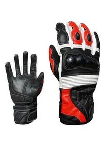 Motorradhandschuhe PROANTI Handschuhe Gr. XXL, rot (rot, weiß) Racing, aus Leder