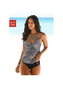 Bügel-Tankini Venice Beach Gr. 48, Cup D, schwarz (schwarz-bedruckt) Damen Bikini-Sets mit gemustertem Print