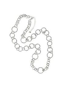 Lange Kette Firetti "Ring Variety" Halsketten Gr. Metall, L: 85cm, grau (metallfarben) Damen