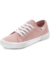 Sneaker Lascana Gr. 38, rosa (altrosa) Damen Schuhe Canvassneaker Sneaker low Skaterschuh aus Textil, Schnürhalbschuh, Freizeitschuh