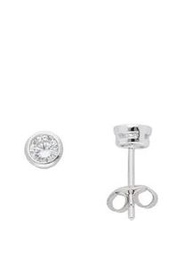 Paar Ohrhänger ADELIA ́S "925 Silber Ohrringe Ohrstecker Ø 5 mm" Gr. Damen, Silber 925 (Sterlingsilber), silberfarben (silber) Damen mit Zirkonia Silberschmuck für