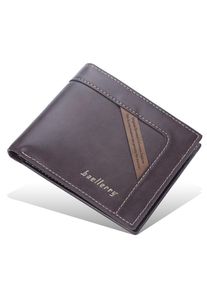 Baellerry Klassisches Markendesign Männer Kurze Geldbörsen Pu-Leder Vintage Design Business Bifold Brieftasche Mode Kartenhalter Münzbörse G617