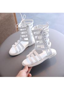 Mnk15wf 2022 Neue Mädchen Sommer Sandalen Kinder Schuhe Koreanische Offene Spitze Kleine Prinzessin Schuhe Kinder Römischen Flache Heels Schuhe