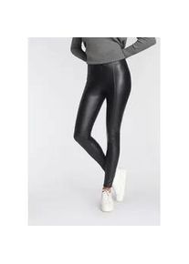 Leggings Tamaris Gr. 34, N-Gr, schwarz Damen Hosen in Leder-Optik