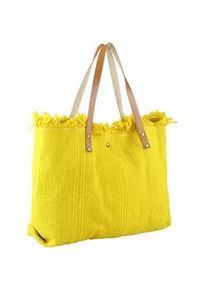 Schultertasche Collezione Alessandro "Beach" Gr. B/H/T: 43cm x 32cm x 14cm one size, gelb Damen Taschen mit echt Leder Henkeln