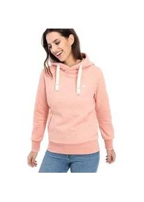 Kapuzensweatshirt DEPROC ACTIVE "HildaCMYK II WOMEN" Gr. 40/42 (M), orange Damen Sweatshirts weiche Fleecejacke mit Kängurutasche